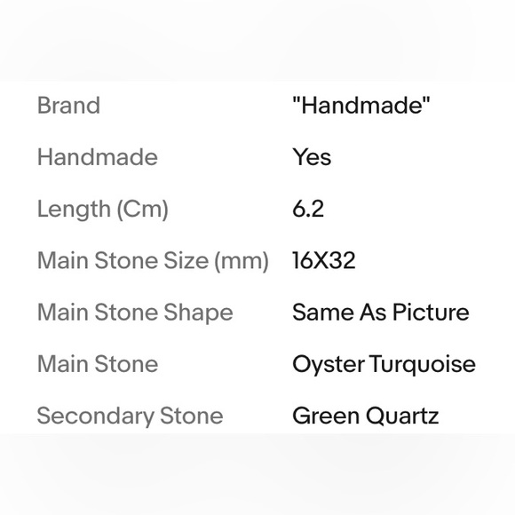 OYSTER TURQUOISE/GREEN QUARTZ PENDANT - Picture 2 of 3